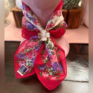 Vintage Yves Saint Laurent Floral Scarf